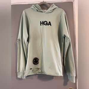 Native Mint Green Hoodie with Black Accents